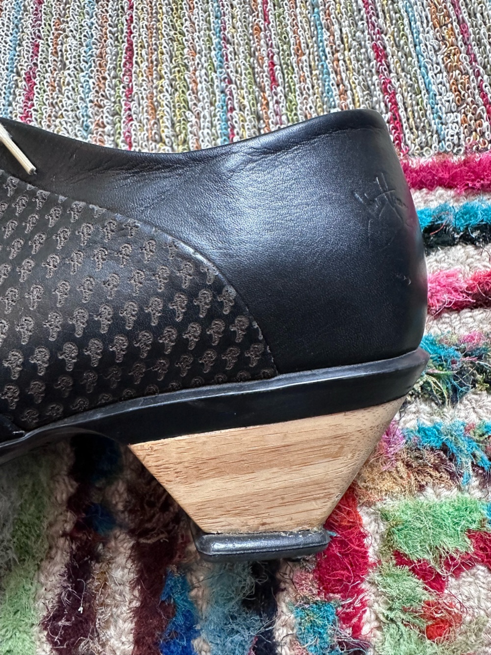 Fluevog VINTAGE EXCELLENT Hopes Promise black leather lace-up shoe -10 (fit 9.5) - Picture 12 of 16